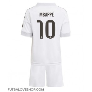 Dres Real Madrid Kylian Mbappe #10 Domáci pre deti 2025-26 Krátky Rukáv (+ trenírky)